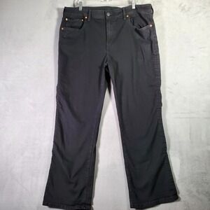 American Eagle Jeans Mens 38x30 Black Denim Original Bootcut Airflex+ Western